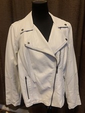 New Jennifer Lopez Faux Leather Jacket Womens Size Ox Lunar Rock Orig. $ 90