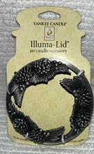 Yankee Candle Jar Topper Illuma-Lid  Pine Cone Pewter Color Berries Christmas
