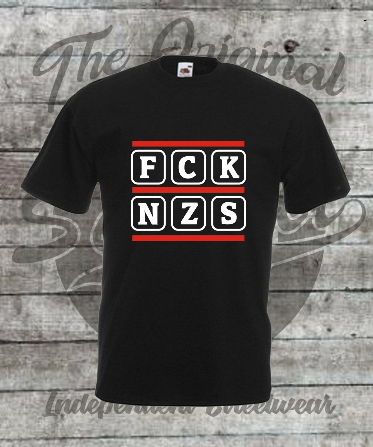 T-Shirt Motiv FCK NZS gegen Rechts - Größe T-Shirt Größe S - 4XL
