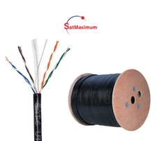 CAT6 1000FT UTP OUTDOOR Ethernet Network Cable 23AWG PE Solid Direct Burial Wire