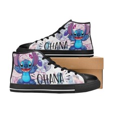 Stitch Ohana Custom High Top Canvas Women Sneakers Shoes