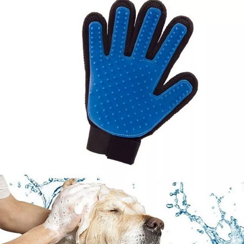 Five finger top deshedding glove