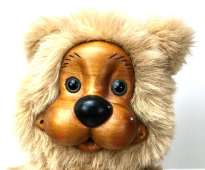Vintage Robert Raikes 1988 Limited Ed. Kevi Bear w/ Wood Carved