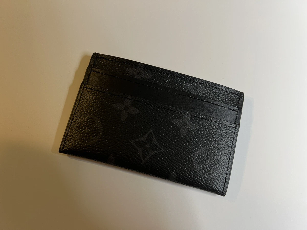 Louis Vuitton Monogram Eclipse Canvas Double Card Holder Made in France NEW