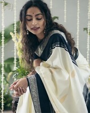 Designer Sari Bollywood Bridal Silk Saree Blouse South Indian Party Wear Saree