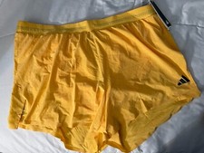 Adidas Adizero Split 3" Brief Lined Running Shorts Orange IM9834 Men  s 2XL