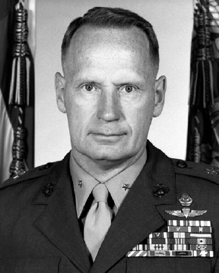U.S. Marine Brigadier General James Dale Beans 8x10 Photo 116