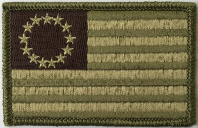 VELCRO  BRAND Fastener Morale Patch Betsy Ross Multitan 3x2''