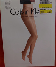 UNIQUE CALVIN KLEIN PANTYHOSE SHEER CONTROL TOP COLOR BLACK SIZE A BONT1