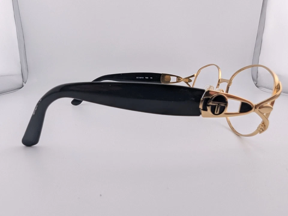 Solo monturas para gafas SERGIO TACCHINI, S.T. 1047-S T809, 135, negro/oro, Italia Foto 4 de 4