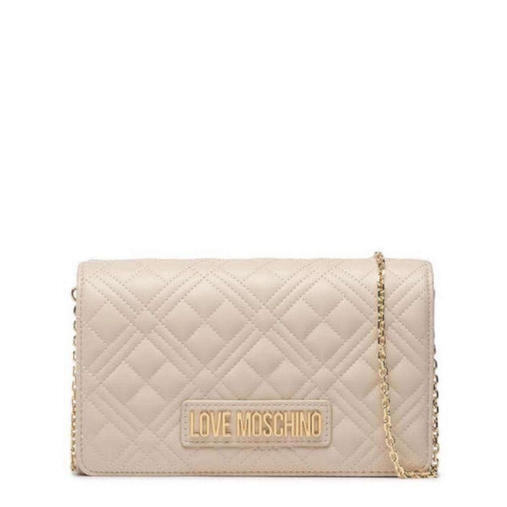 LOVE MOSCHINO WOMEN'S BAG IVORY BORSA QUILTED PU AVORIO