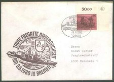 RFN 1022 Fregata DOLNA SAKSONIA F122 BordStpl 9.6.80 Brema 02