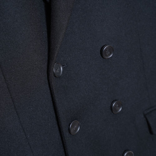 ALL SAINTS Coat Mens UK38 EU48 Black Wool Overcoat Mac Celebrity MC047P Hilt - Picture 11 of 22