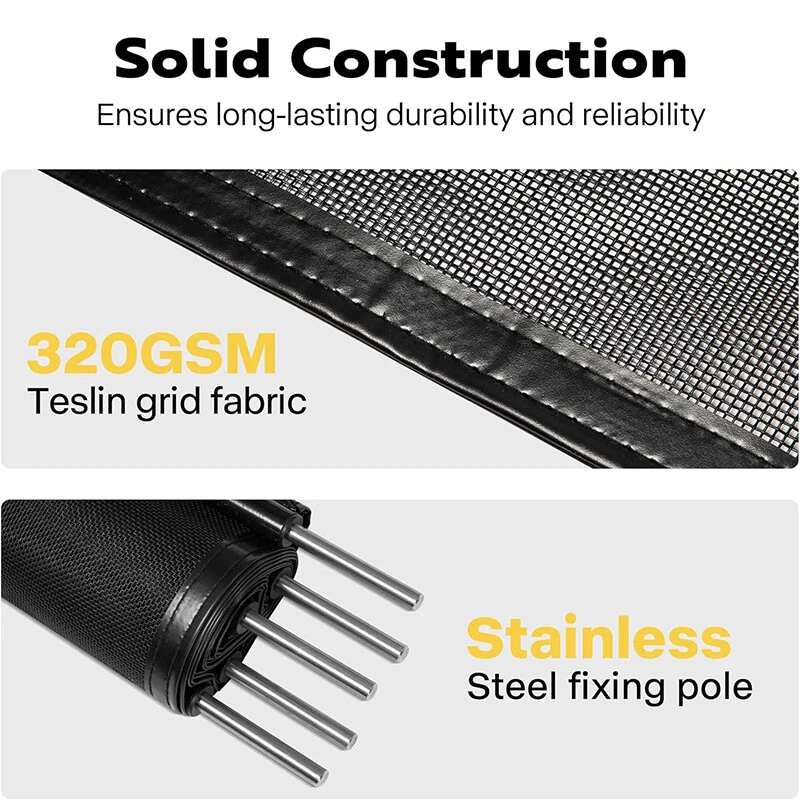 Swimming Pool Fence 4FT x 48FT, 320GSM Teslin Mesh Removable for Inground Pools - Image 4 of 4