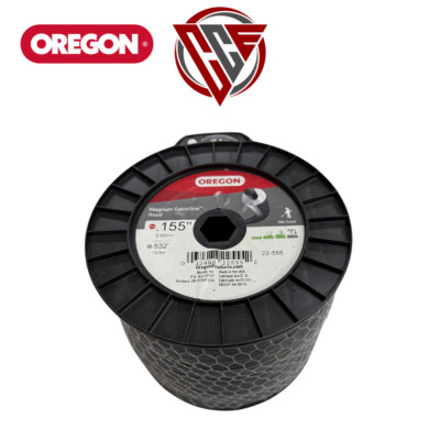 Oregon 22-555 Magnum Gatorline Round Trimmer Line, .155'' by 532 