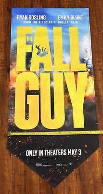 FALL GUY Ryan Gosling & Emily Blunt Orig  Double Sided Vinyl Flag 38x17.5 inches