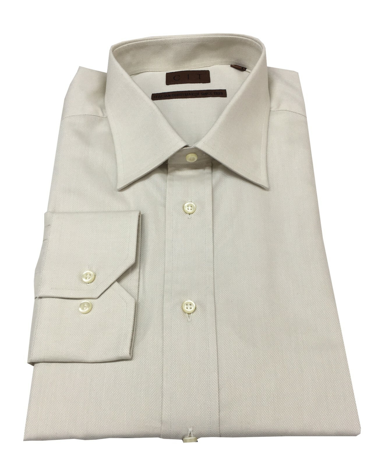 Платье Herrenhemd Oxford бежевого цвета из 100% ткани Baumwolle обычного кроя