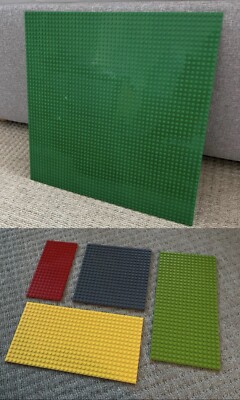 5 Grundplatten Noppen Blöcke kompatibel mit allen gängigen Marken rot gelb grau grün