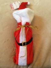 Santa Claus Wine Champagne Bottle Suit Christmas Merriment Gift Accessory w/ Tag