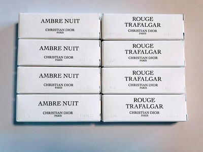 Maison CHRISTIAN DIOR 4 Rouge Trafalgar \u0026 4 Ambre Nuit Samples 2ml each NIB  | eBay