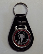Reproduction Vintage Scorpion Snowmobile Logo Leather Keychain 037