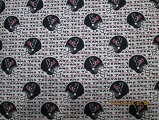 NFL HOUSTON TEXANS - 100 COTTON - NEW ONE YARD PIECE 36" x 58" WHITE