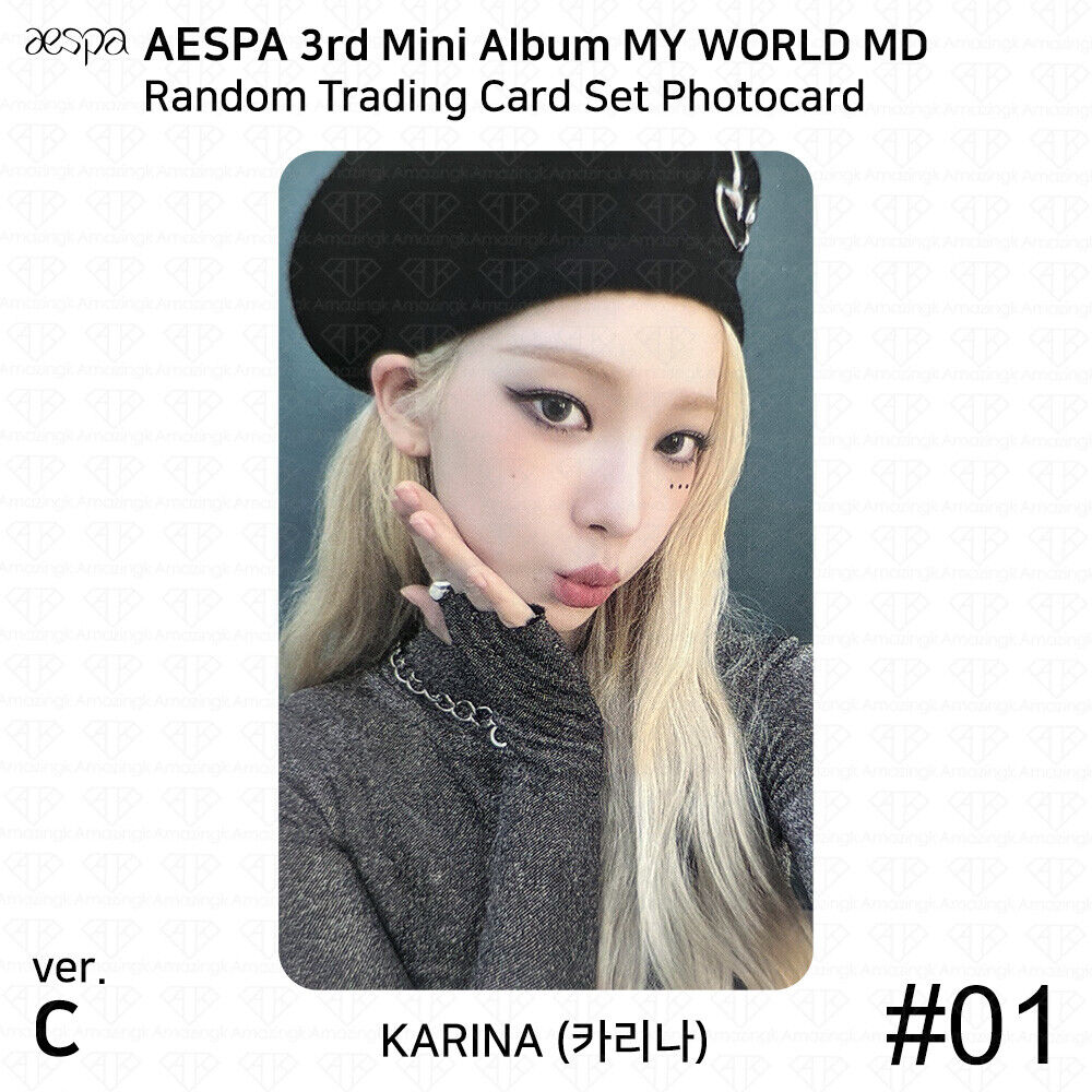 Aespa Official MD MY WORLD Random Trading Card Set C Ver Aespa Official MD MY WORLD Random Trading Card Set C Ver