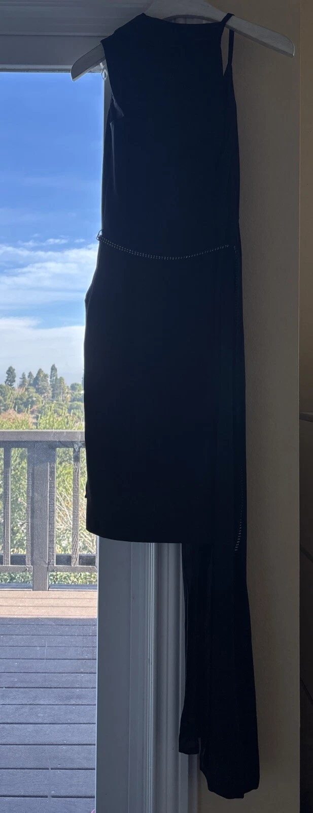 MAISON MARGIELA Nuovo con etichetta! ABITO CINTURA ASIMMETRICA MAISON MARTIN MARGIELA FOR H&M NERO LANA SETA EU38