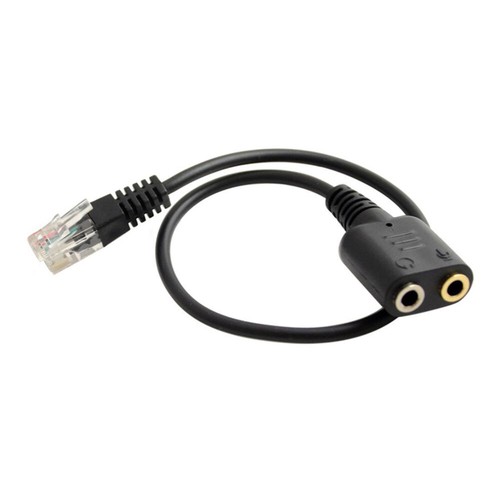 2 X 3.5mm RJ9 Jack Headset Cable Adaptor Convertor Earbuds Earpiece - Photo 5/5