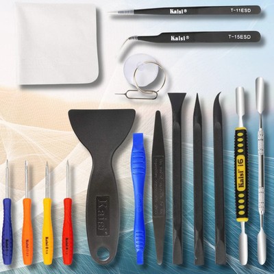Kaisi Professional Electronics Opening Pry Tool Repair Kit with Metal Spudger