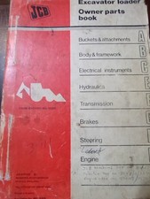 JCB Excavator Loader Parts Book 1979