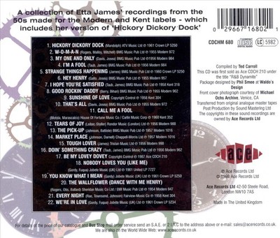 ETTA JAMES HICKORY DICKORY DOCK NEW CD