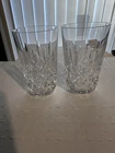 Waterford (2) Lismore  Flat Tumblers 5" rounded base Gothic Mark vintage