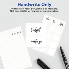 525 Blank Removable Labels 1/2 x 3/4 White Non Printable Adhesive