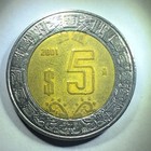 2001 Mexico Cinco Pesos — photo 1