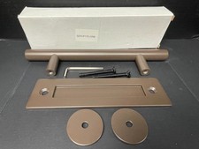 BARN DOOR PULL 11-3/4in H Oil Rubbed Bronze Powder Coated Finish Steel Pull 3D