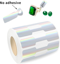 500 Pcs Jewelry Tags Roll for Necklace Earring Price Identify,Self Adhesive Silv