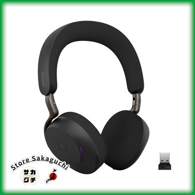 Jabra Evolve3 75 MS Link390a Wireless Headset AI ClearVoice & Adaptive ANC Sc...