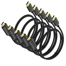 DisplayPort to HDMI Cable 4K 1.5ft 5-Pack, DP to HDMI Adapter Cord Male to Male