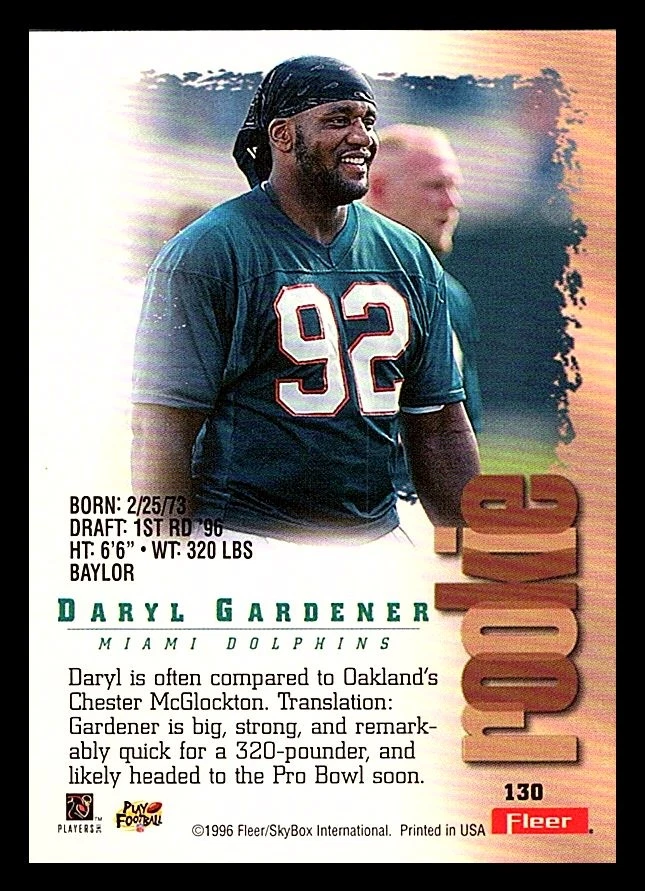 1996 Fleer Metal #130 Daryl Gardener - Image 2 of 2