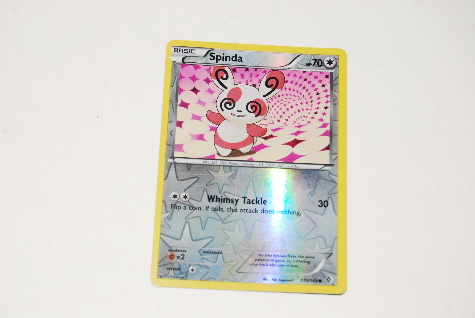 SPINDA 115/149 Reverse Holo 2012 Boundaries Crossed Pokemon Card - LP