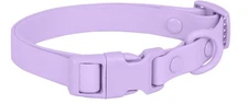 Waterproof Dog Collar Soft Rubber w/ Safety Buckle Adjustable SM Purple 10- 17"