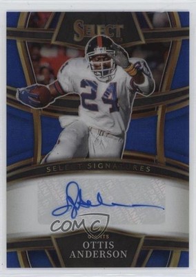 2022 Panini Select Signatures Blue Prizm 85/99 Ottis Anderson #SSP-OTA Auto 0o5y