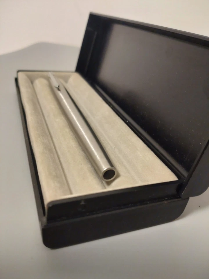 Vintage Parker Füllfederhalter Edelstahl silber im Etui Füller Made in France - Bild 3 von 4