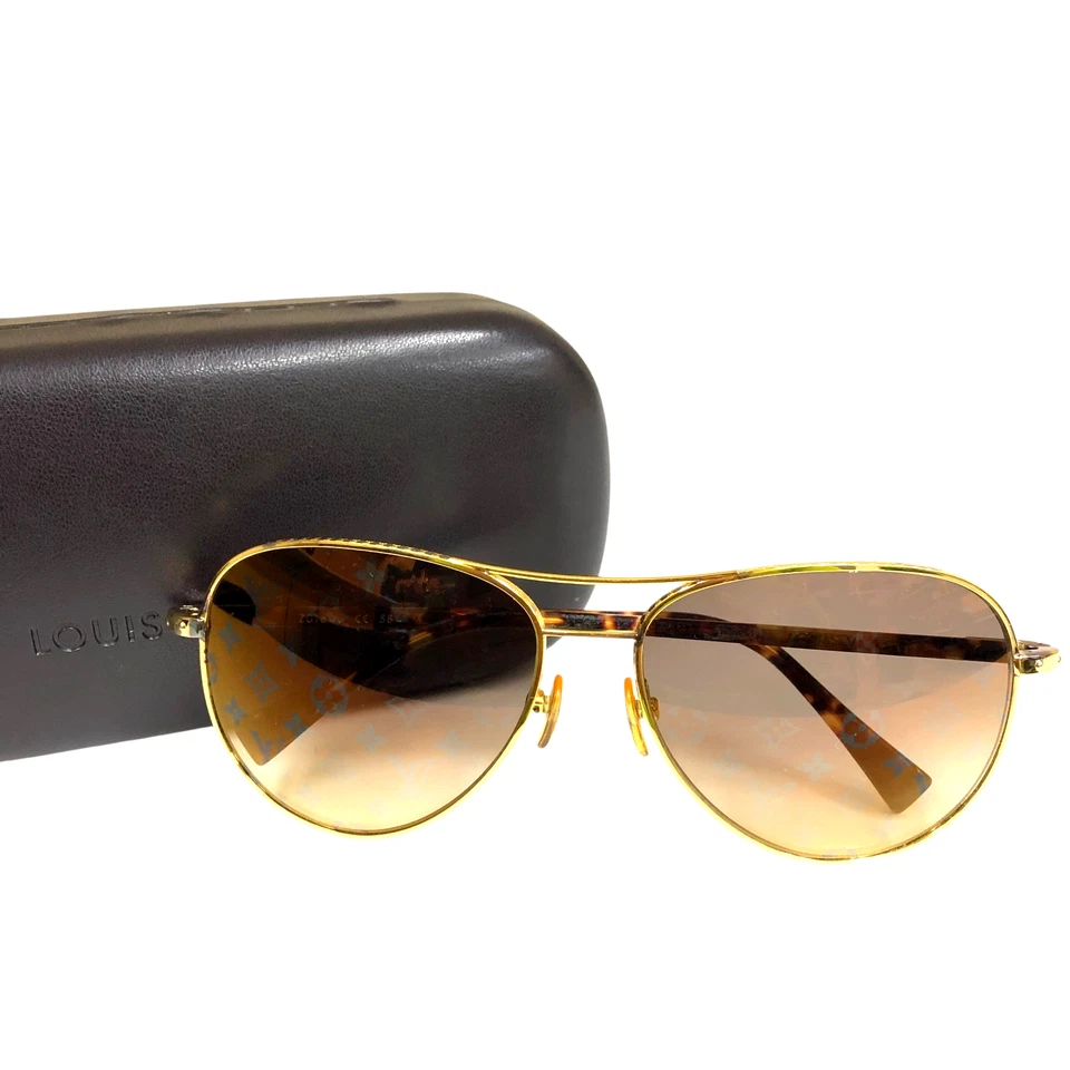 Auténticas gafas de sol Louis Vuitton lentes con monograma de conspiración Z0164U E1008 Foto 2 de 4