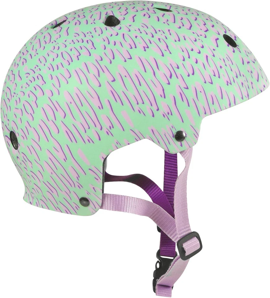 Powerslide Allround Kinder Helm Skatehelm Fahrradhelm, Grün/Lila, 59-61 cm - Bild 2 von 4