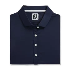 New FootJoy WOMENS S/S SOLID LISLE SELF COLLAR Golf Polo Shirt, NAVY, MEDIUM
