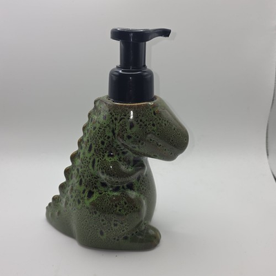 #ad Bath Body Works Dino Soap Dispenser Green T Rex Foaming Retired Ceramic Bathroom $49.99