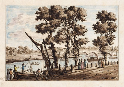 #ad London Kew Bridge England Great Britain UK Aquatinta Etching Ireland 1791 $30.23