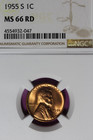 1955 S NGC 1C MS66RD LINCOLN WHEAT CENT #B52488 — photo 1